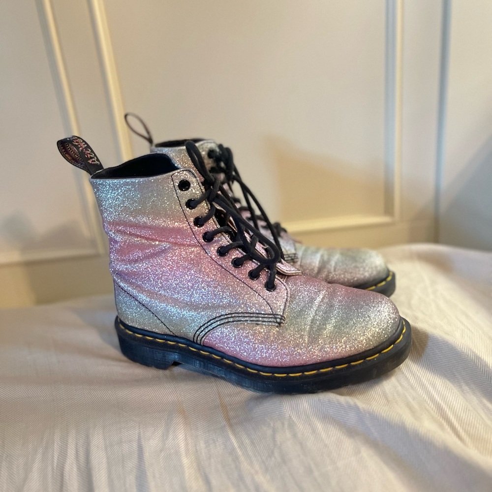 Rare Original dr martens, rainbow glitter